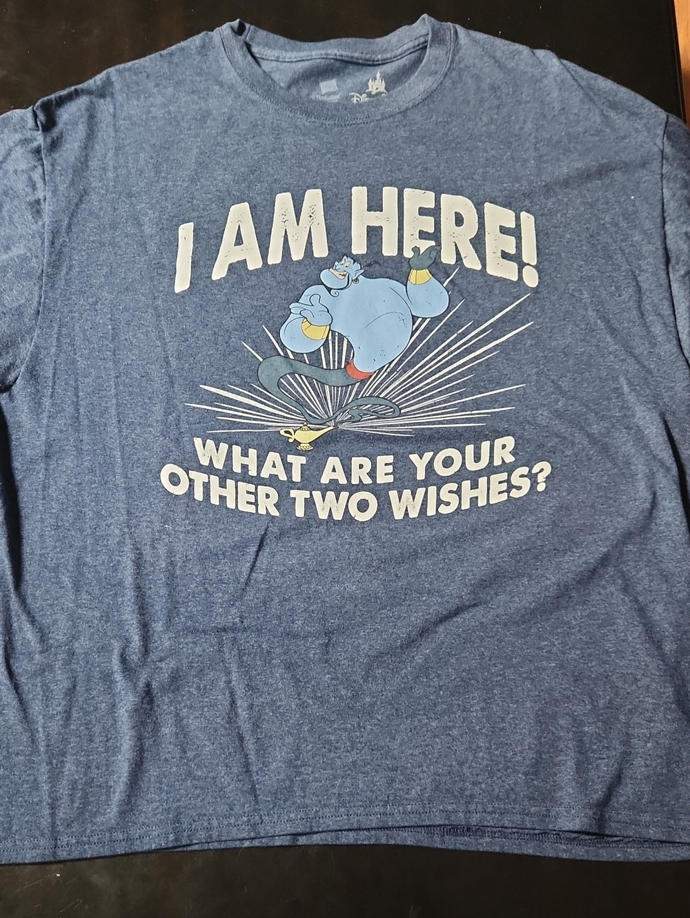 Disney Blue Genie Graphic Tee - "I AM HERE!"